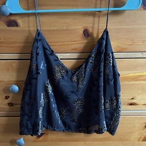 NWOT SADIE & SAGE Black crop top